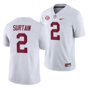 Men's Alabama Crimson Tide #2 Patrick Surtain Jr. White 2019 NCAA Away Game College Football Jersey 2403SDQZ8